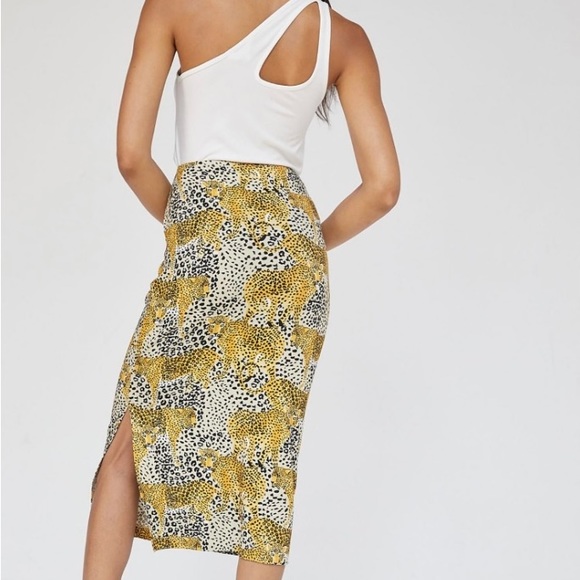 Anthropologie NWOT CoreyLynn Calter Print Knit Leopard Midi Skirt. - Picture 4 of 4